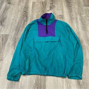 Vintage Hot Zone 3/4 Zip Windbreaker Size Large